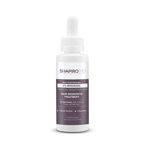 Shapiro MD Minoxidil 5% bottle for at-home hair growth support.