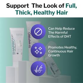 Shapiro MD daily leave-in foam bottle for easy styling and care