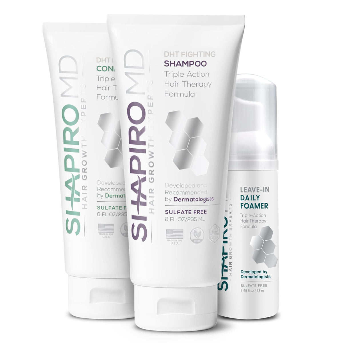 Shapiro MD Natural Hair Kit shampoo bottle for daily scalp cleansing and care