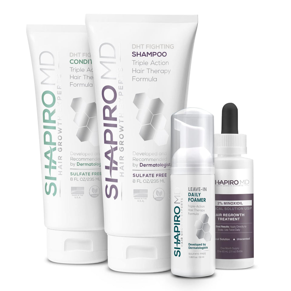 Shapiro MD Women's Regrowth Kit Shampoo bottle supporting scalp nourishment and hydration