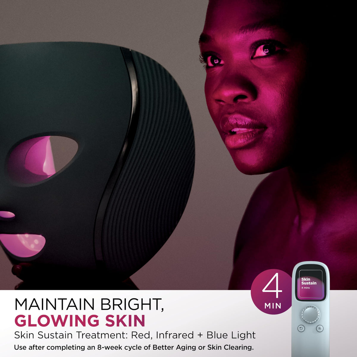 Shark CryoGlow skin sustain treatment helps maintain radiant glow