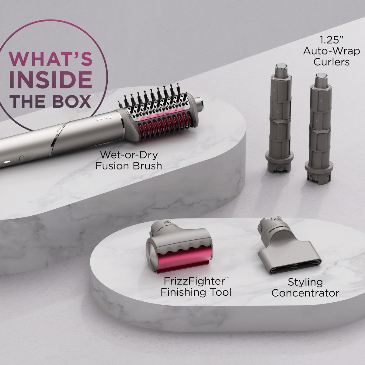 Shark FlexFusion scalp shield mode protects the scalp during styling.