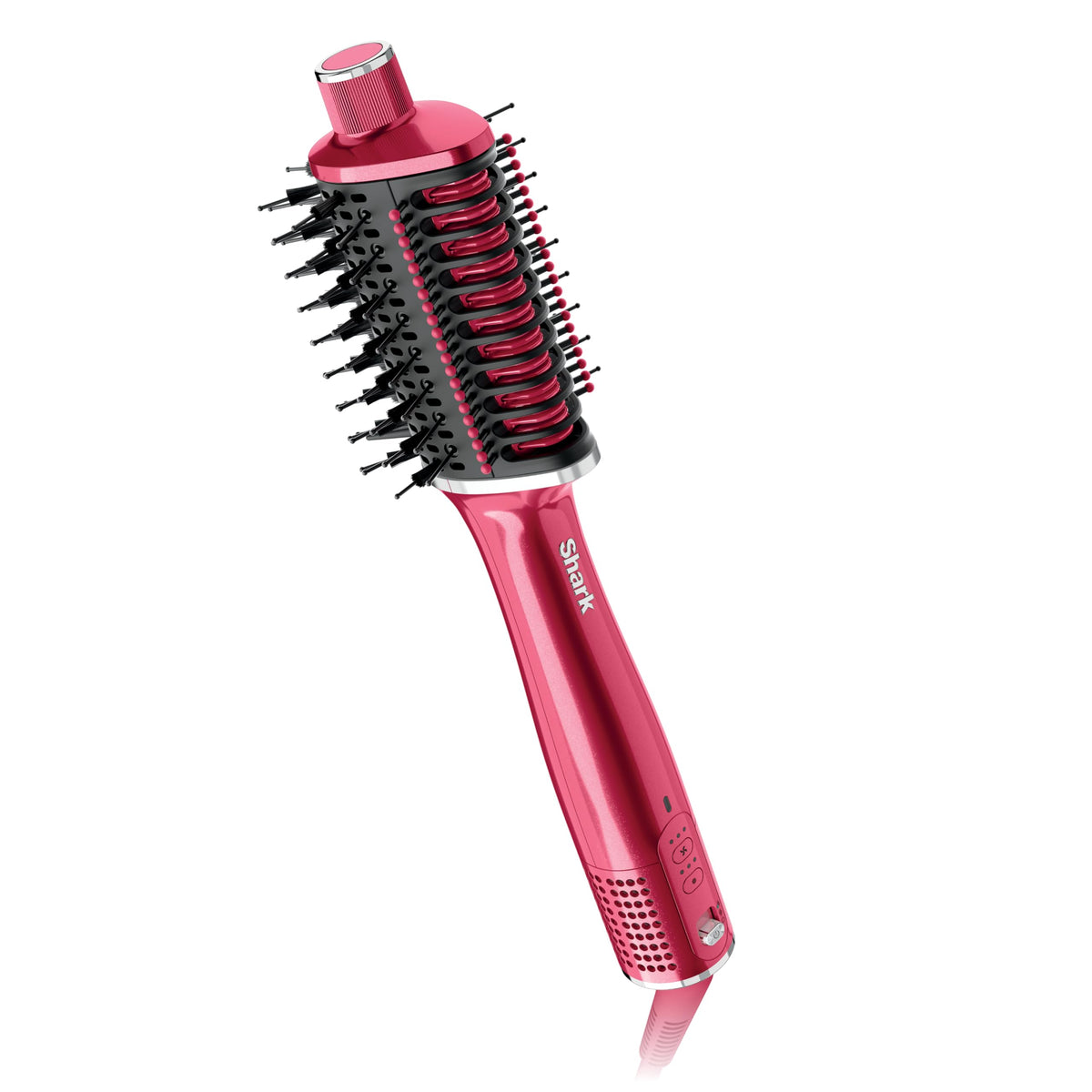 Shark Glossi raspberry styling action for glossy blowouts