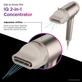 Shark IQ 2-in-1 Concentrator in precision styling mode for smoothing and shaping.
