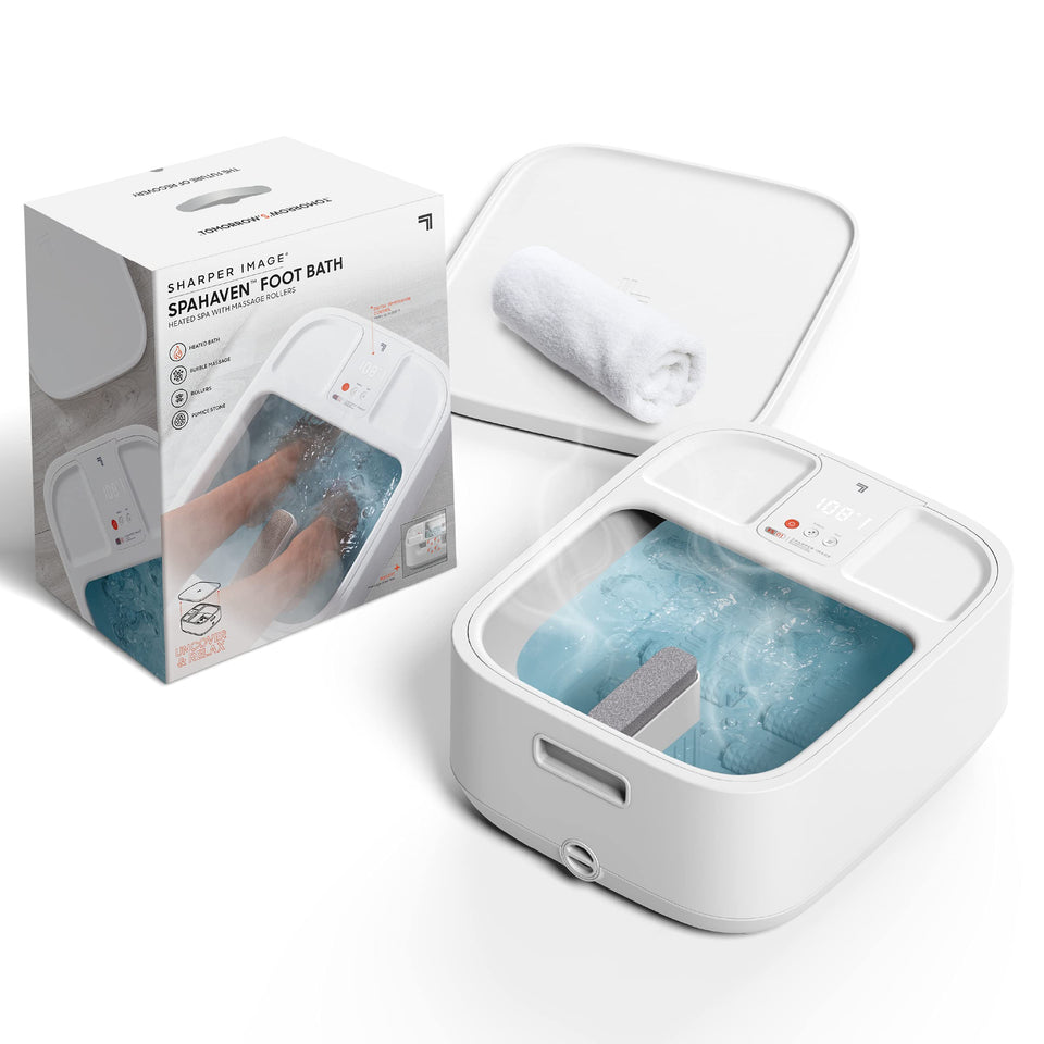 Sharper Image Spahaven heated foot bath with bubble jets for at home relaxation