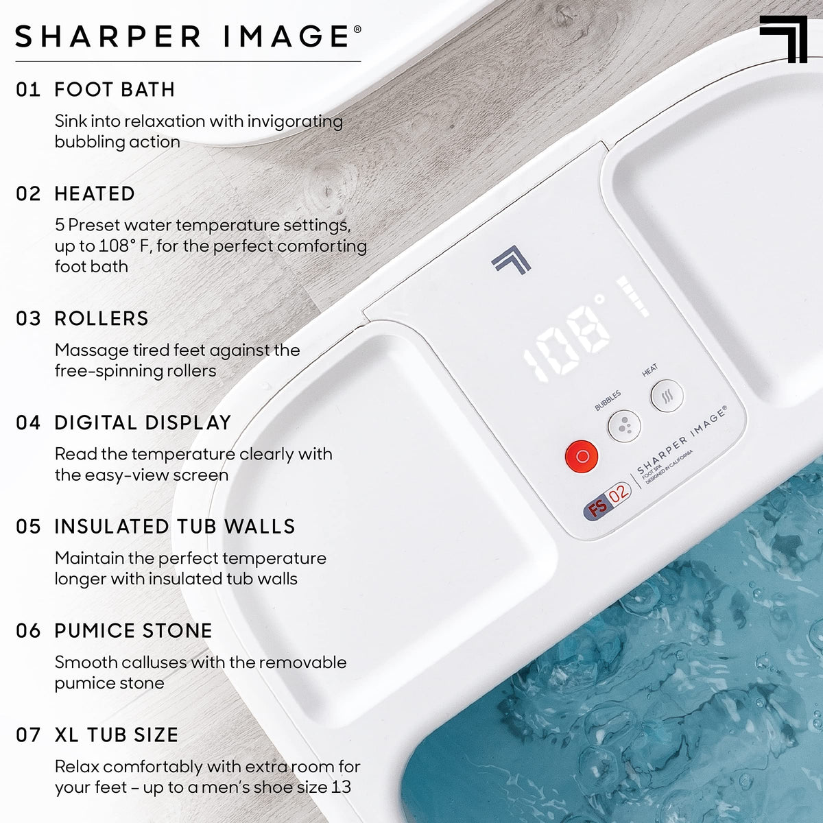 Sharper Image pumice stone for callus removal during a soak