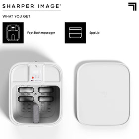 Sharper Image XL tub size accommodates larger feet for roomy soaks