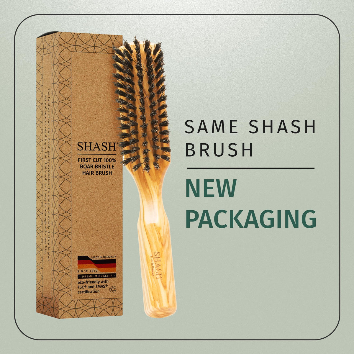 SHASH bristles detail shows even oil distribution.