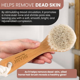 SHASH deep cleansing brush in shower for thorough pore cleansing