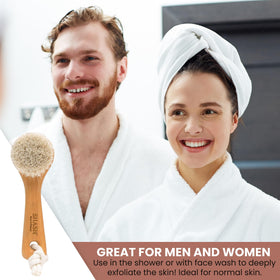 SHASH exfoliation bristles improving skin texture over regular use