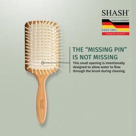 SHASH Large Paddle Brush supports wet or dry use for versatile care.