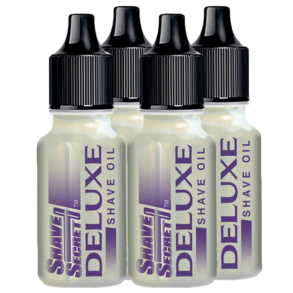 Shave Secret Deluxe Shaving Oil front view for a smooth glide