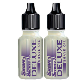 Shave Secret Deluxe Shaving Oil bottle, 18.75ml, for a silky, irritation-free shave.