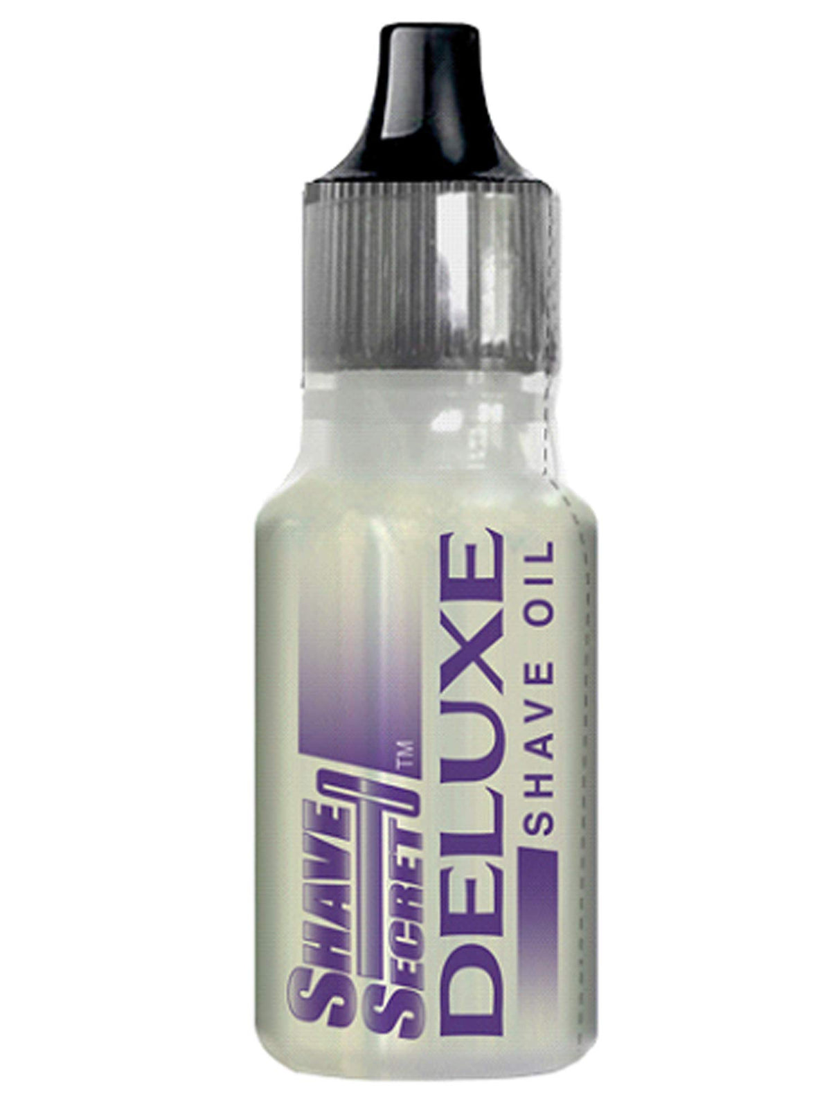 Shave Secret Deluxe Shaving Oil two-pack display, ideal for versatile wet and dry shaving.