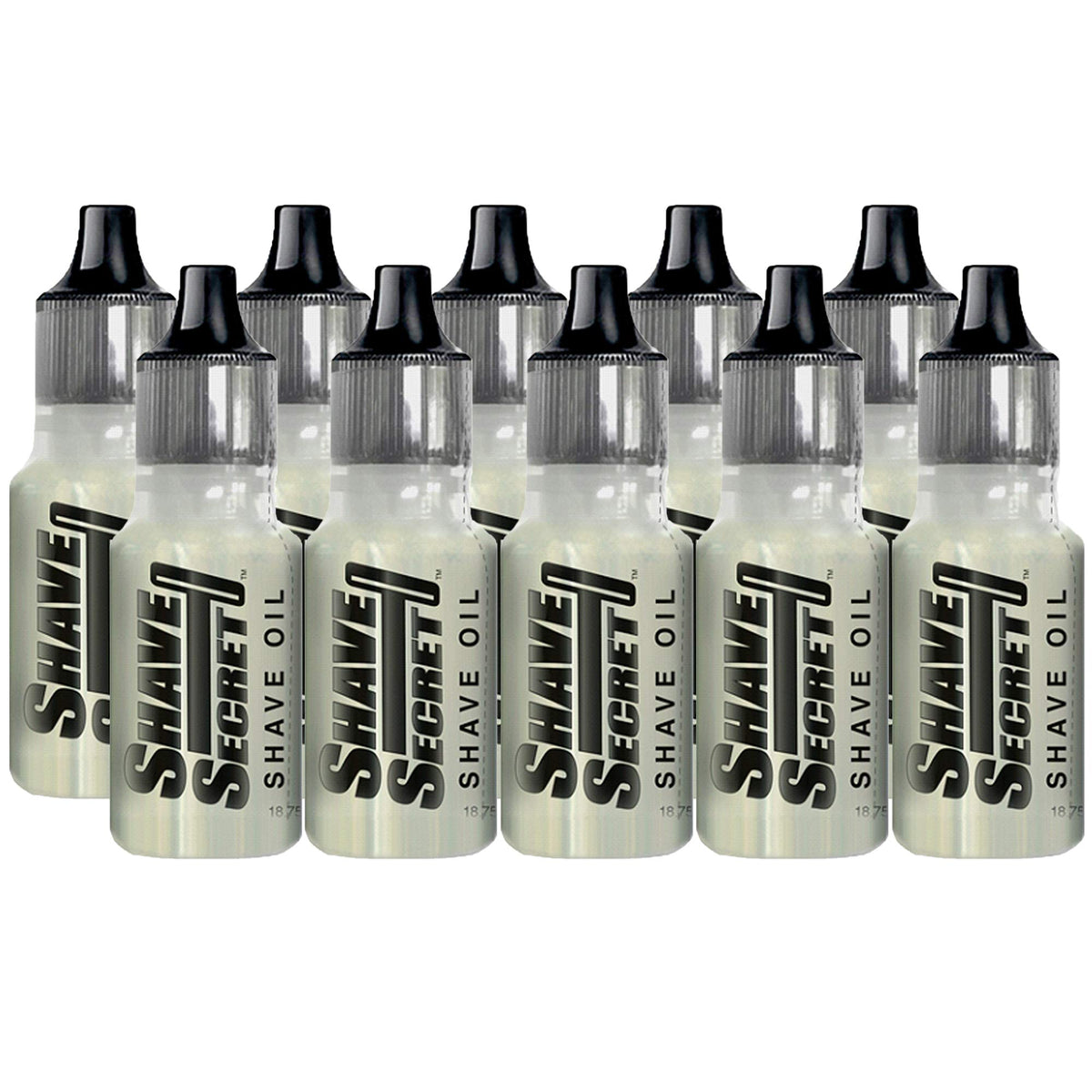 Shave Secret shaving oil bottle with 18.75 ml for a smoother, irritation-free shave.
