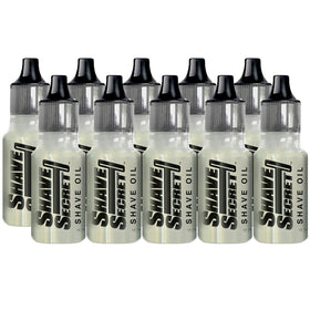 Shave Secret shaving oil bottle with 18.75 ml for a smoother, irritation-free shave.
