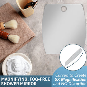 Travel-friendly, shatterproof design of The Shave Well in the shower.