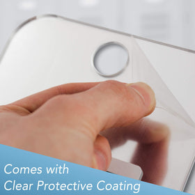 Secure tile mounting with The Shave Well mirror adhesive hook solution.