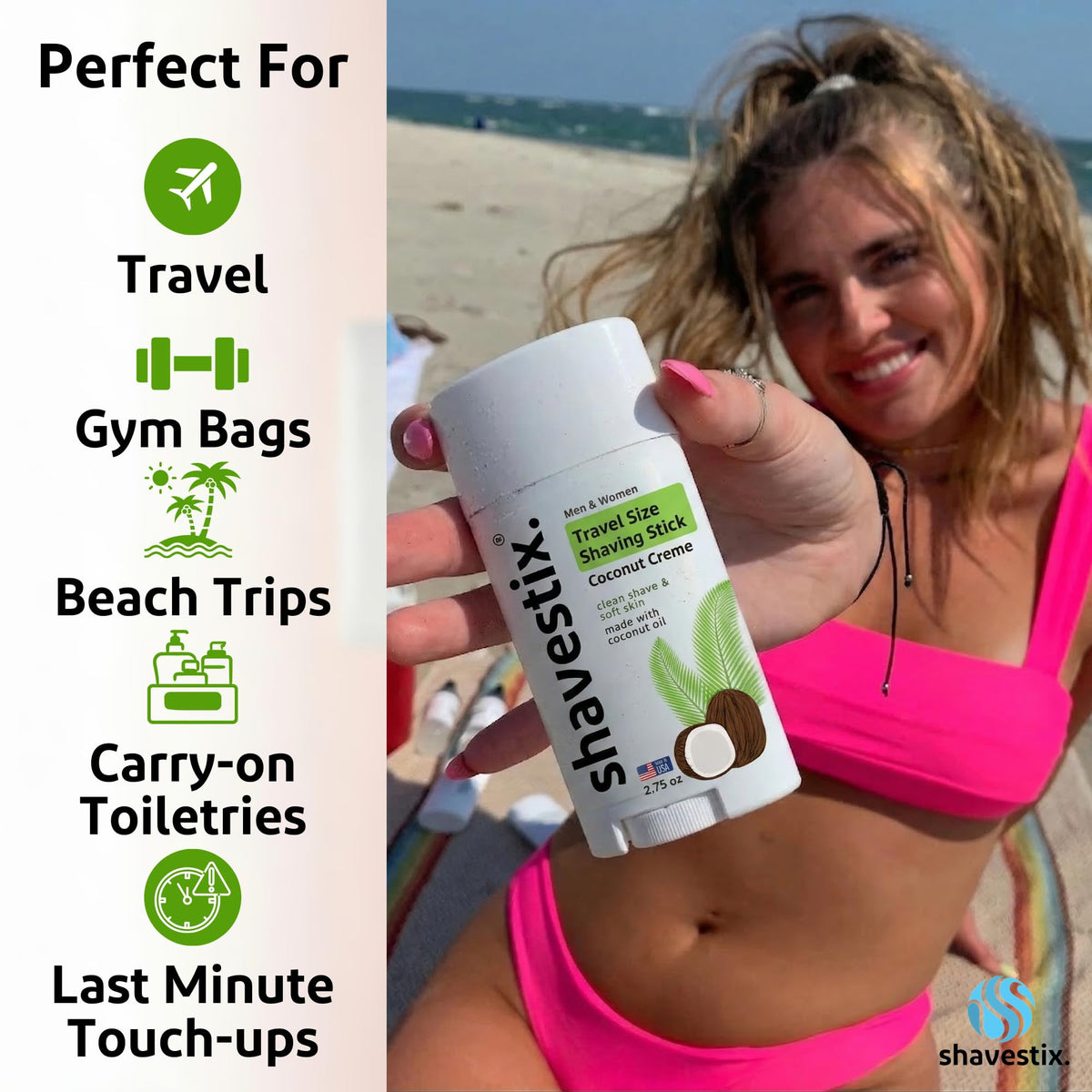 Shavestix Bikini-Area Shave promotes smooth, comfortable grooming.