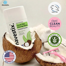 Shavestix Shaving Stick for Legs, Face, Underarms, and Bikini Line.