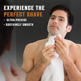 SHAVING REVOLUTION safety-razor grip enhances maneuverability during grooming.