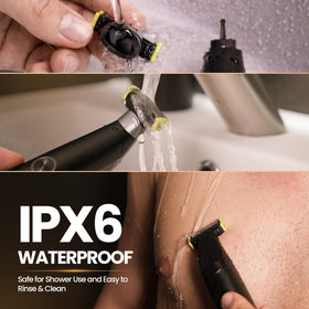 SHAVX three-combs adjustable-trimming-lengths enables versatile body grooming.