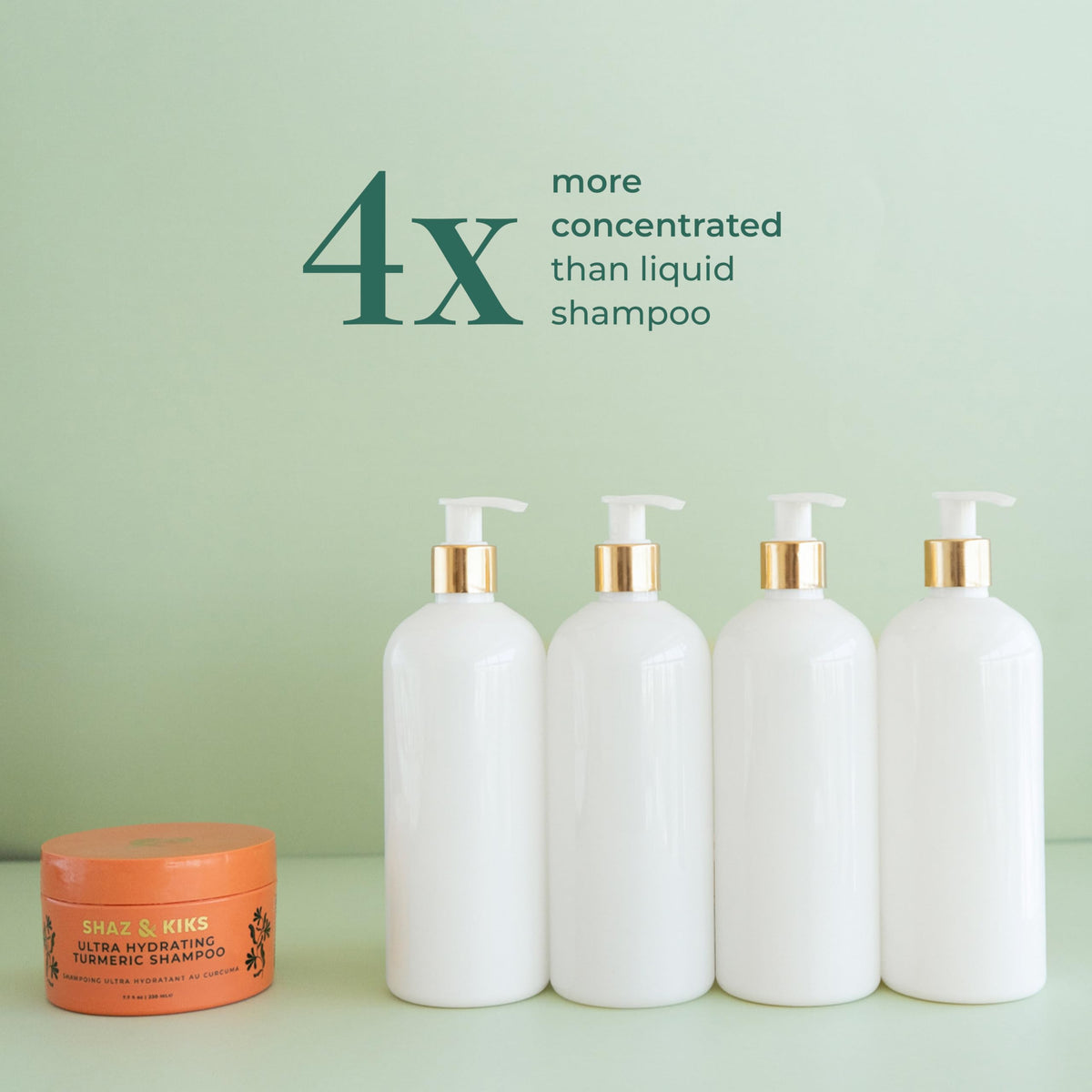 Dry, flaky scalp relief visual with SHAZ & KIKS turmeric shampoo