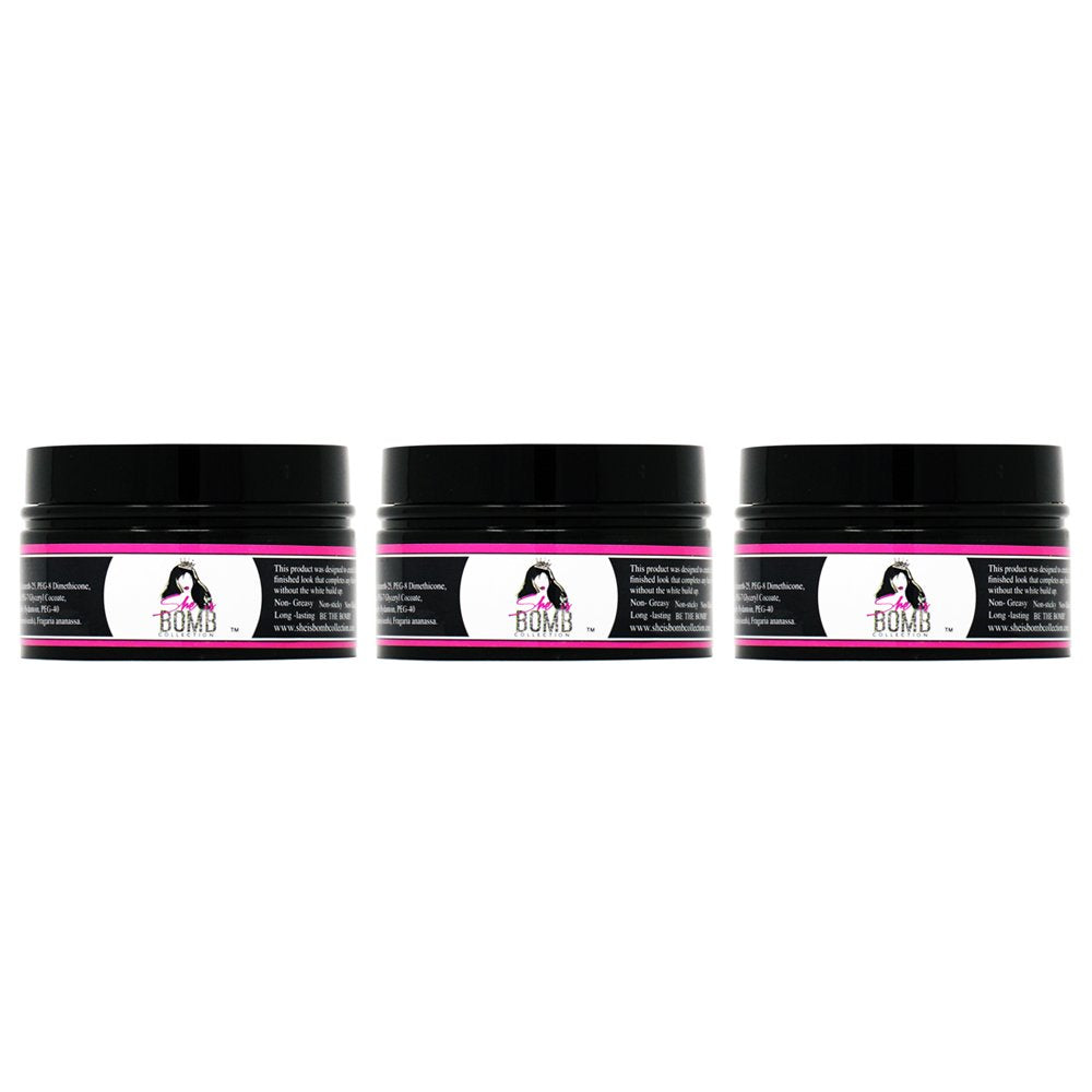 She Is Bomb Edge Control 3.5oz pack showing firm edge hold for a sleek finish