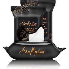 Shea Moisture wipes designed for sensitive skin with gentle, non-greasy hydration.