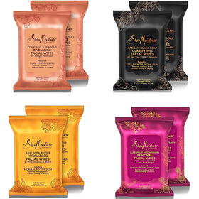 Shea Moisture two-pack makeup remover wipes for daily cleansing on the go.