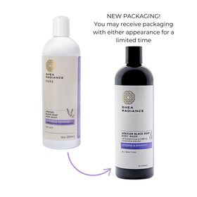 Dime-size dispensing action for easy, mess-free use of Shea Radiance wash.