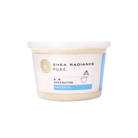 Shea Radiance Pure Shea Butter jar shows rich, lasting moisture.