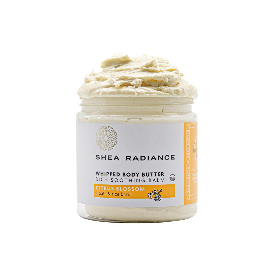 Shea Radiance P.U.R.E. whipped butter Citrus Blossom jar for deep hydration