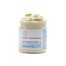 Shea Radiance P U R E whipped shea butter jar with colloidal oatmeal for deep moisture