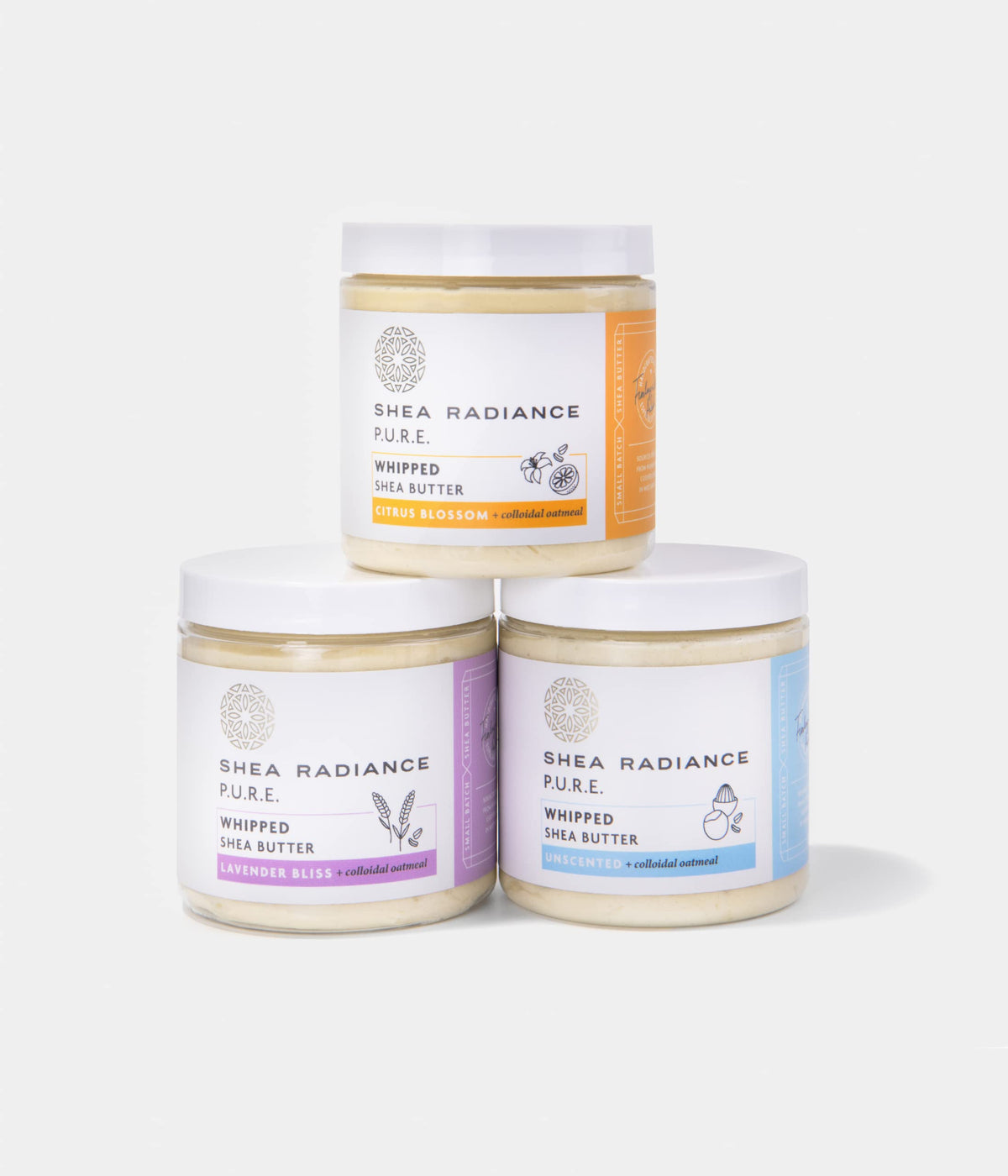 Eco friendly packaging with natural ingredients in Shea Radiance P U R E butter