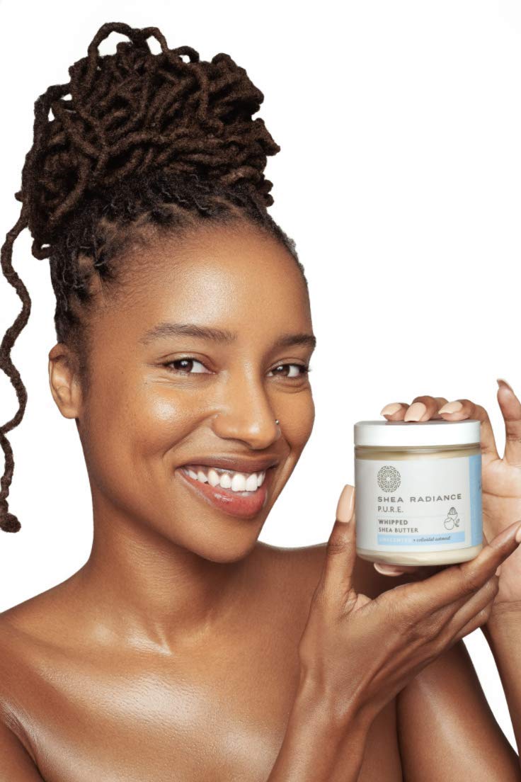 Oatmeal infusion detail in Shea Radiance P U R E butter for comfort