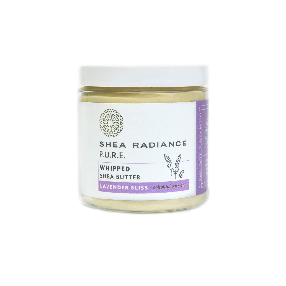 Texture closeup of Shea Radiance P.U.R.E. whipped butter for rich moisture