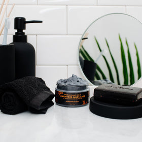 Dermatologist-tested badge visible on SheaMoisture African Black Soap Mask.