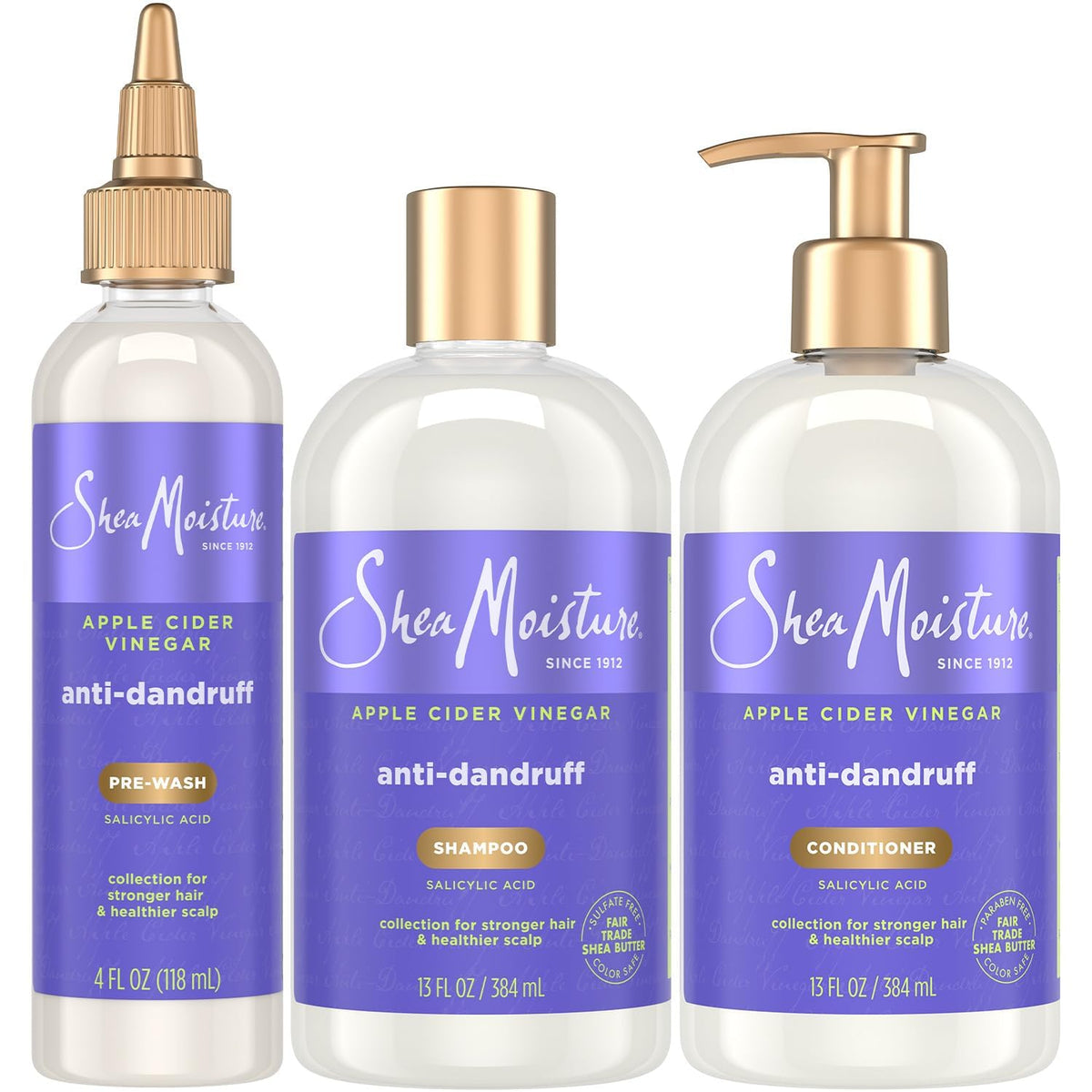 Sheamoisture anti-dandruff shampoo bottle for flaky, itchy scalp relief