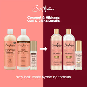 SheaMoisture anti-frizz products display help tame frizz.
