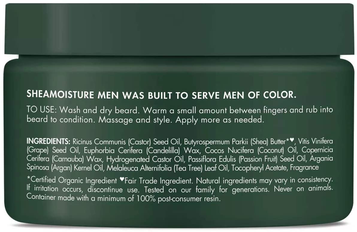 Beard Balm tins close-up highlighting creamy texture for easy application.