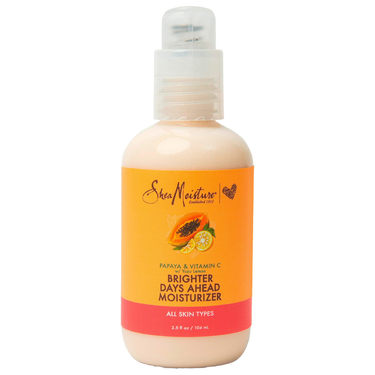 Sheamoisture Brighter Days jar front showing a lightweight moisturizer for radiant skin.