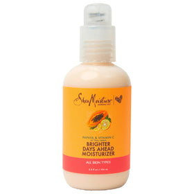 Sheamoisture Brighter Days jar front showing a lightweight moisturizer for radiant skin.