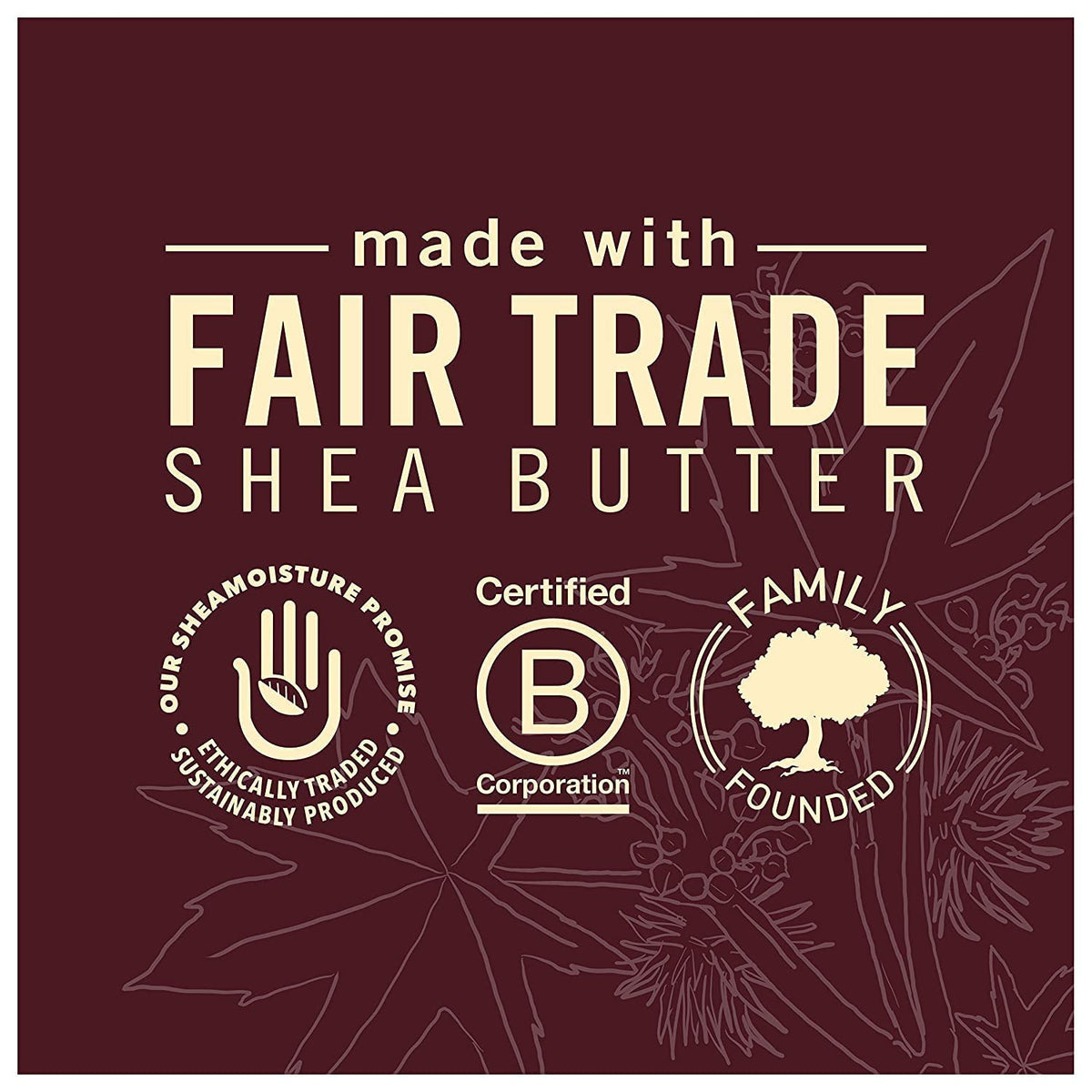SheaMoisture bottle in sun showing natural ingredients.