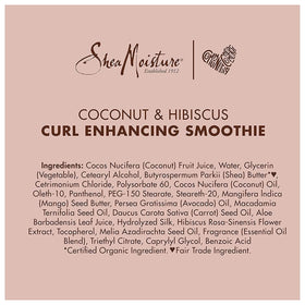 Styled curls with Shea Moisture Coconut Hibiscus Curl Enhancing Smoothie shine