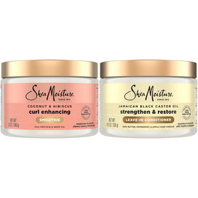 SheaMoisture Coconut Hibiscus Curl Smoothing bottle delivering deep moisture for curls.