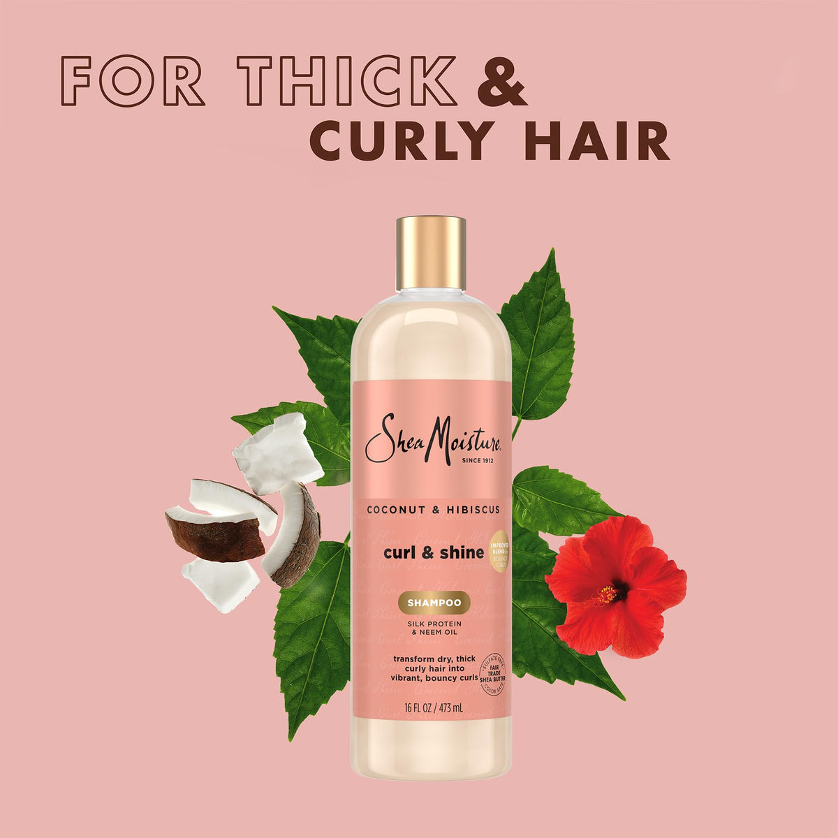 Lathering action on curly hair communicates clean, gentle cleansing