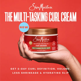SheaMoisture Curl Stretch Conditioner tub delivering deep hydration and easy detangling.