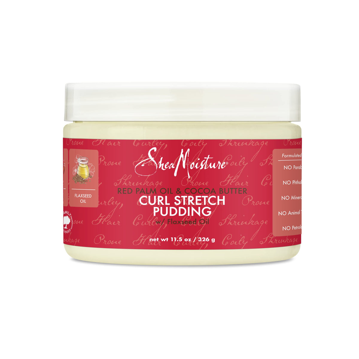 Sheamoisture Curl Stretch Pudding jar for anti-shrinkage styling and defined curls.