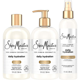 SheaMoisture Daily Hydration Shampoo bottle ready to cleanse and hydrate hair
